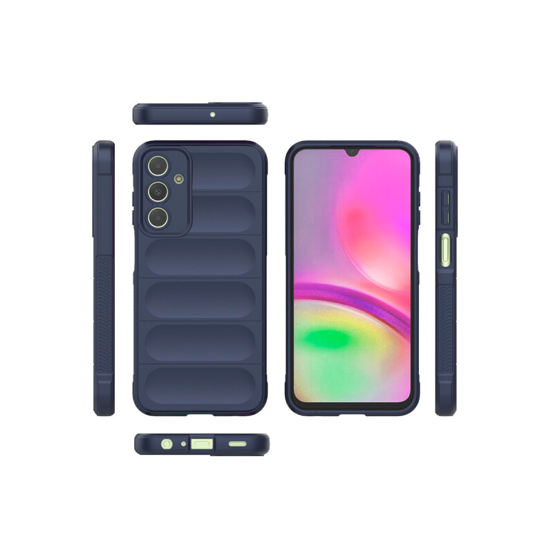 Protector para Samsung Galaxy A25 engomado con textura azul Protector Para Samsung Galaxy A25 Engomado Con Textura Azul