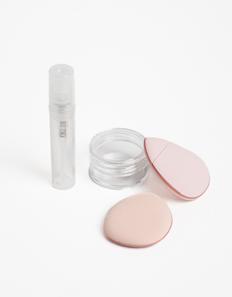 Artículos de higiene personal Herramientas faciales Set De Mini Contenedores De Skincare - Rosa Piel