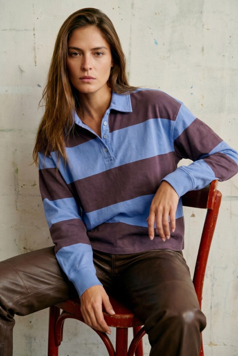 Sweater Polo - Azul 