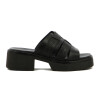 Country Sandalia Mujer Tres Tiras Anchas Negro