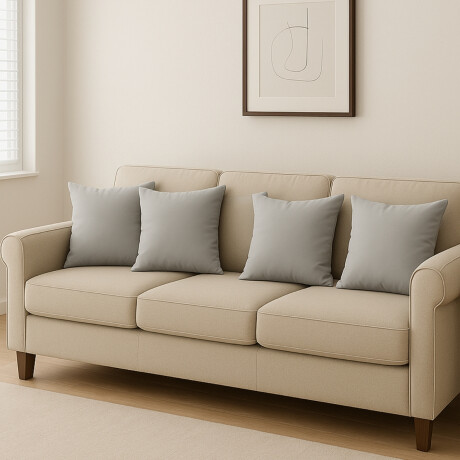 Set x4 funda de almohadones lisa 43 x 43 GRIS