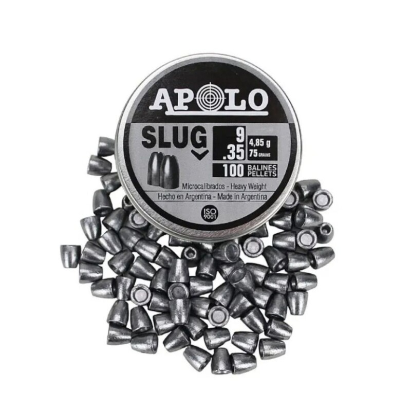 Chumbos Apolo Slug 9mm 100 Unidades 75 Grains Chumbos Apolo Slug 9mm 100 Unidades 75 Grains