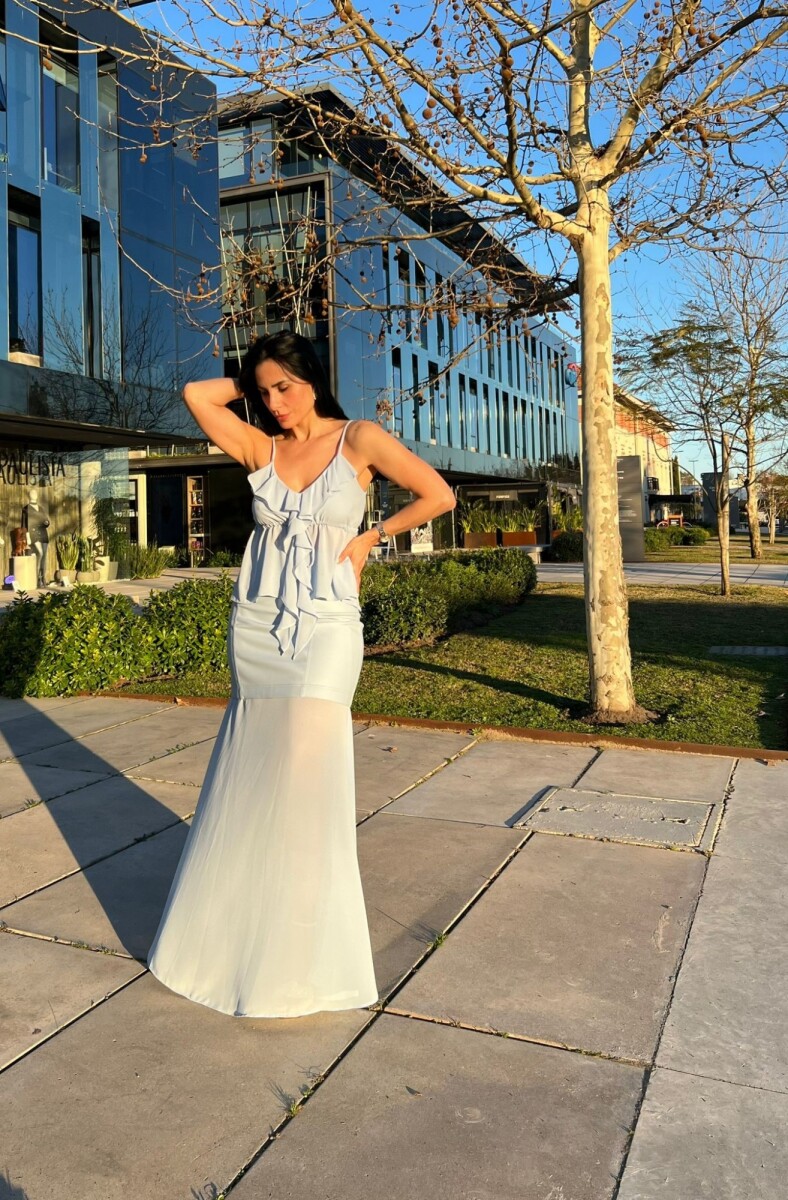 Falda Midi Sunny - Celeste 