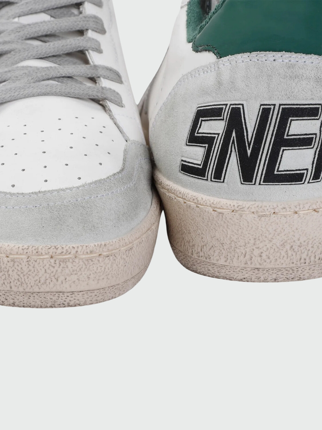 Golden Goose-Championes de cuero acordonados, Ball star Blanco