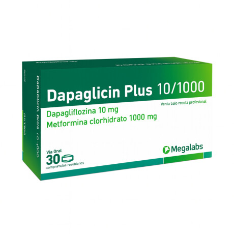 Dapaglicin Plus 10/1000mg 30 Comprimidos Dapaglicin Plus 10/1000mg 30 Comprimidos