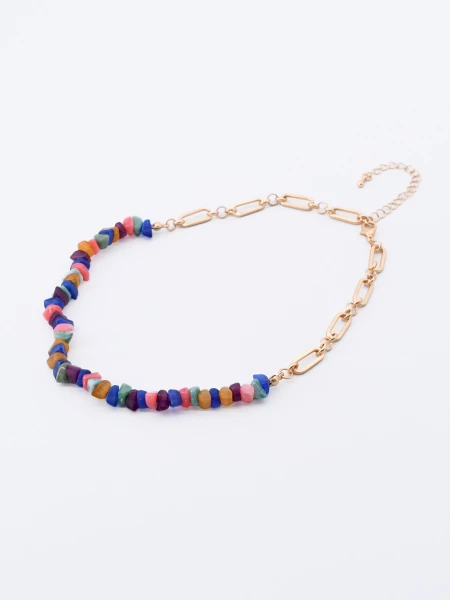 COLLAR PIEDRAS DORADO