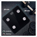 Balanza Smart Con App Para Celular Compatible con Google Fit Apple Health Negro