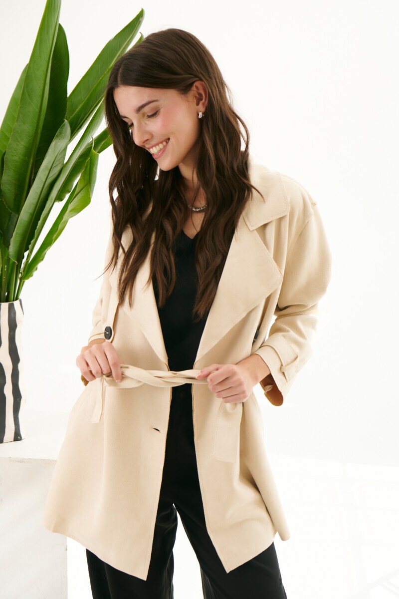 TRENCH SUEDE NATURAL