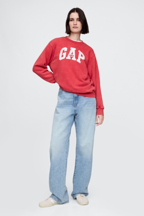 Buzo Deportivo Sin Felpa Logo Gap Mujer Modern Red Logo