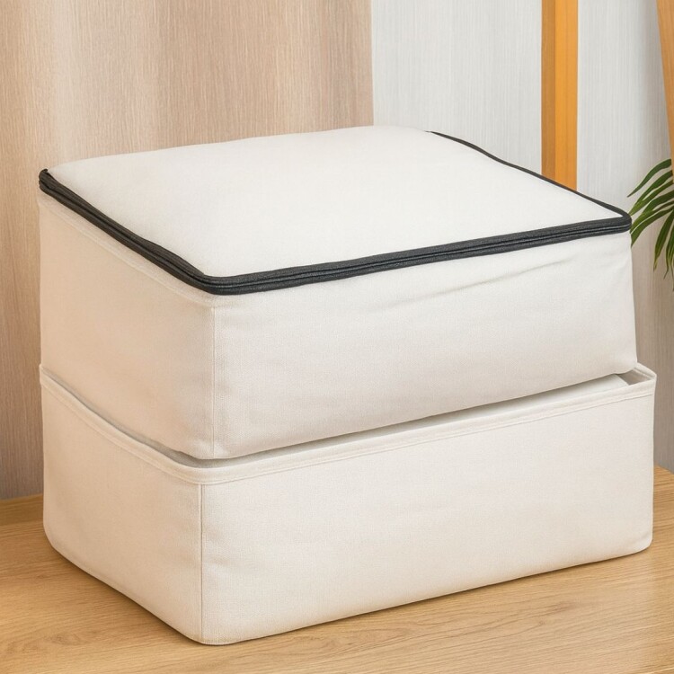 ORGANIZADOR DE TELA RECTANGULAR 105X45X15CM Blanco