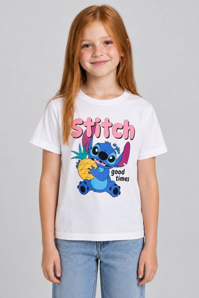 T-SHIRT N. SAILS 3445 NIÑA stitch - BLANCO 