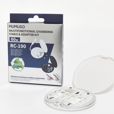 KIT DE CABLE DE CARGA MULTIFUNCIONAL Y ADAPTADOR (CARGA RÁPIDA DE 60 W/NEGRO) KIT DE CABLE DE CARGA MULTIFUNCIONAL Y ADAPTADOR (CARGA RÁPIDA DE 60 W/NEGRO)