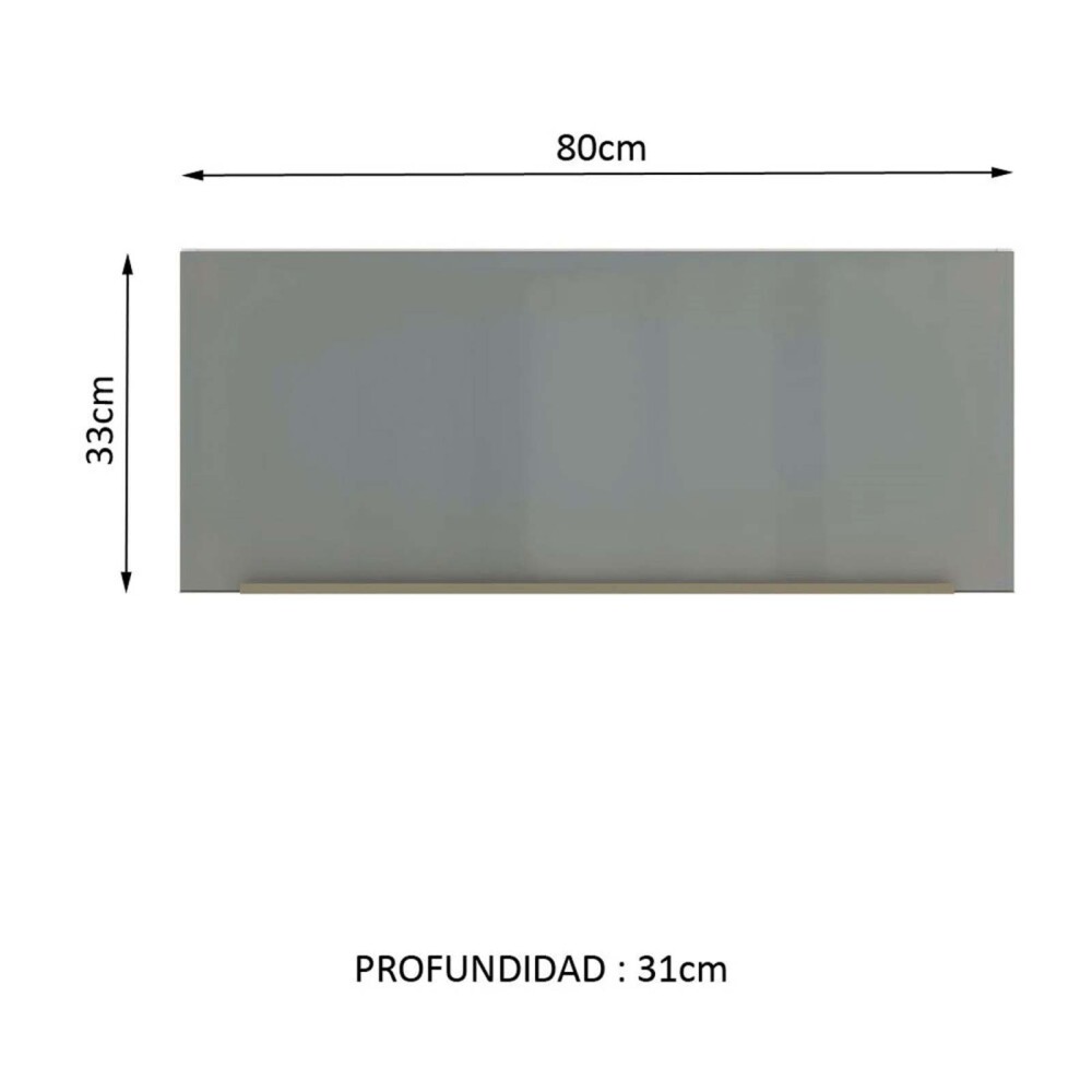 AEREO 80 CM MDP-Y-VIDRIO BLANCO LUX