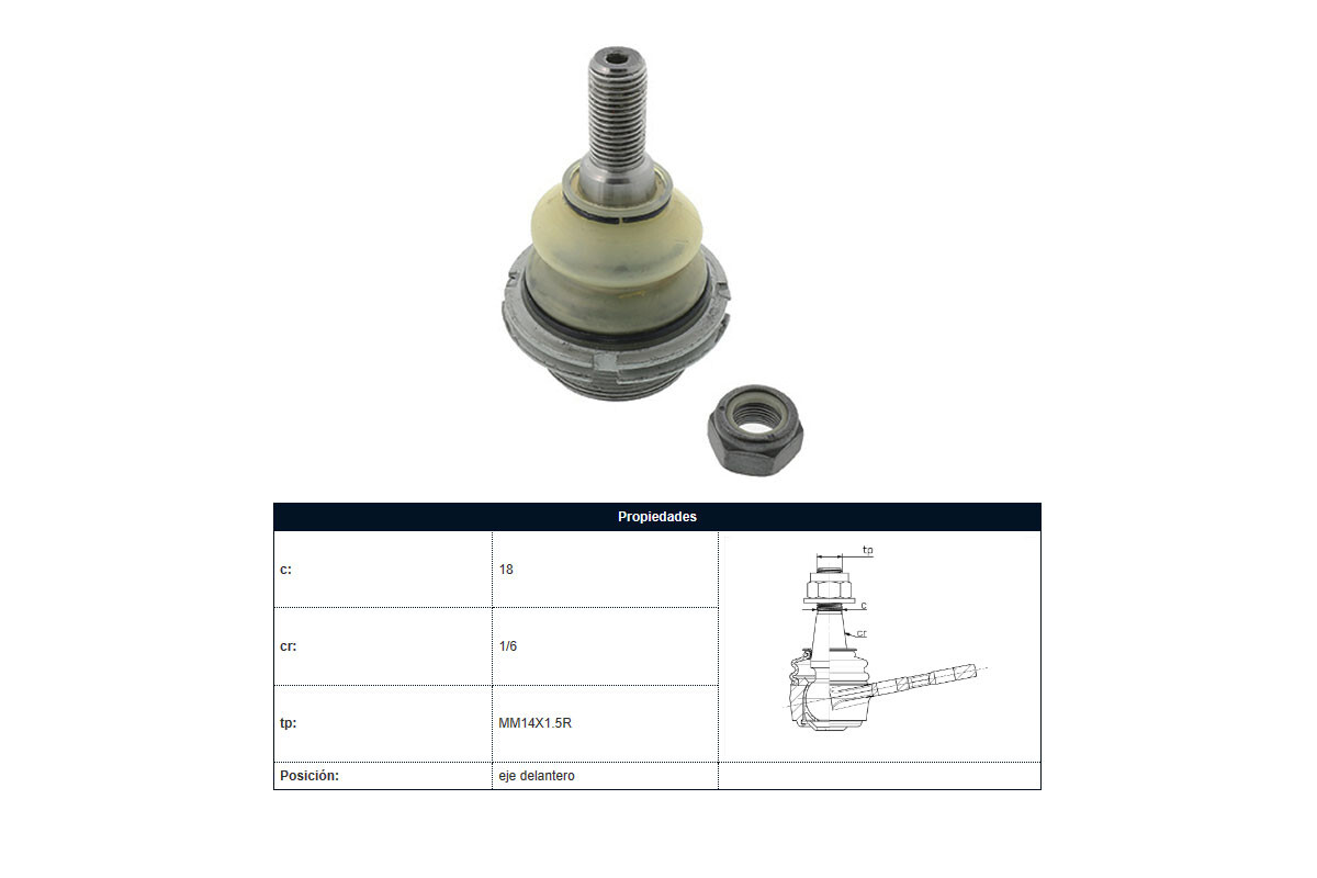 Rotula Del Peug 407 04-25 Der/Izq Rotula Del Peug 407 04-25 Der/Izq