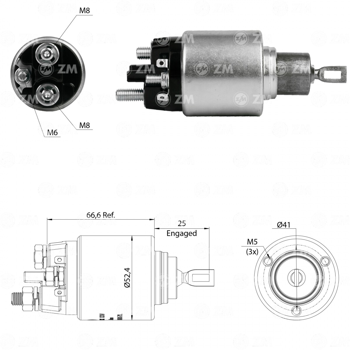 AUTOMATICO DE ARRANQUE MERCEDES BENZ S/BOSCH 12V SPRINTER-VITO ZM 