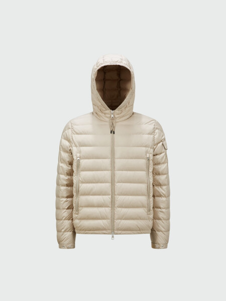 Moncler - Chaqueta rellena de plumas con capucha, Galion Crema