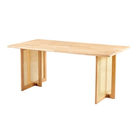 MESA DE COMEDOR RATTAN-Y-MADERA NATURAL-BEIGE BRISA