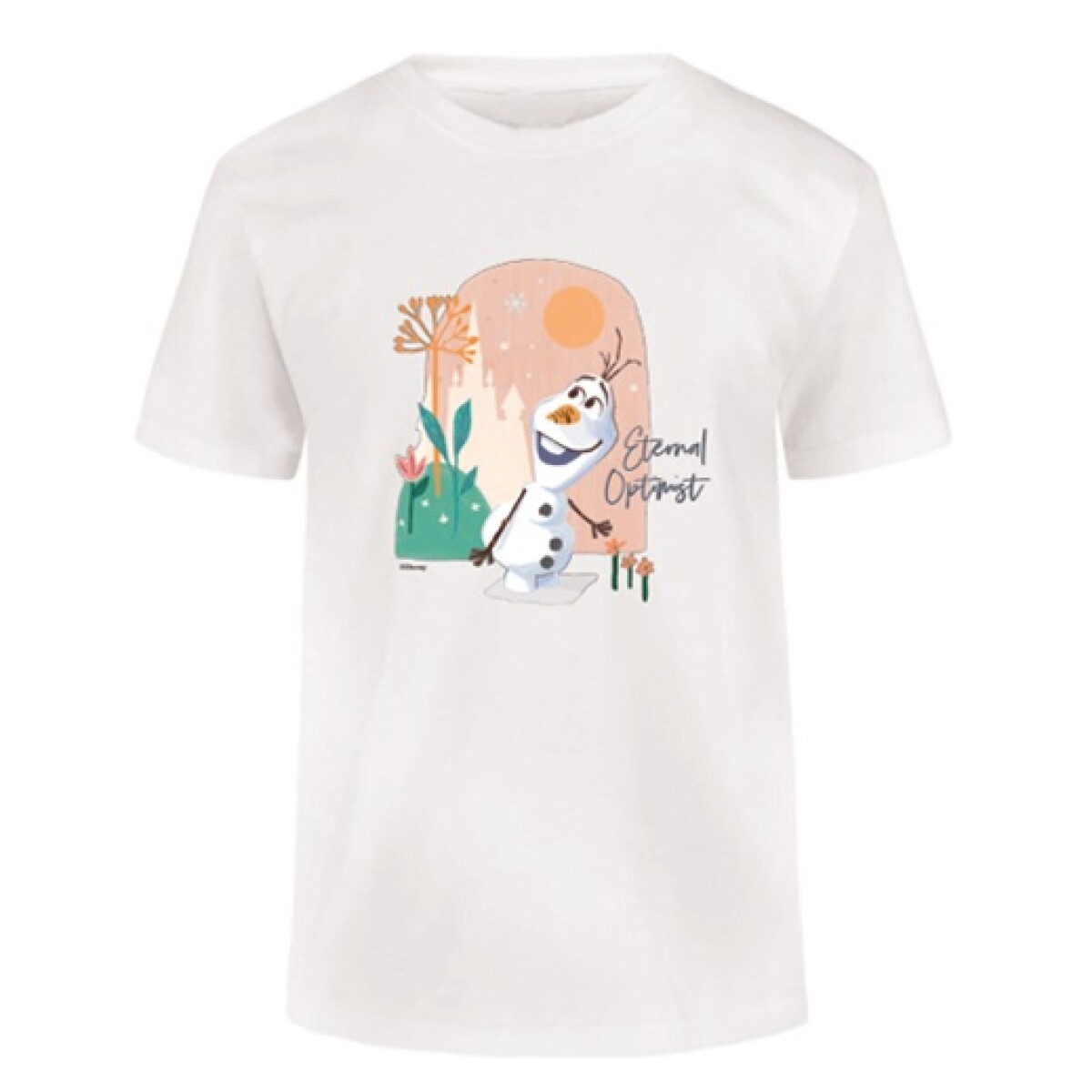 Camiseta Remera Infantil Disney Princesas Olaf - BLANCO 