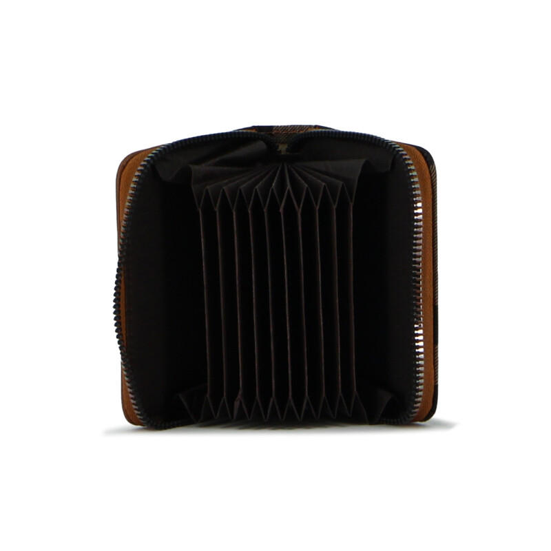 Tarjetero Darkness Con Cierre Marron