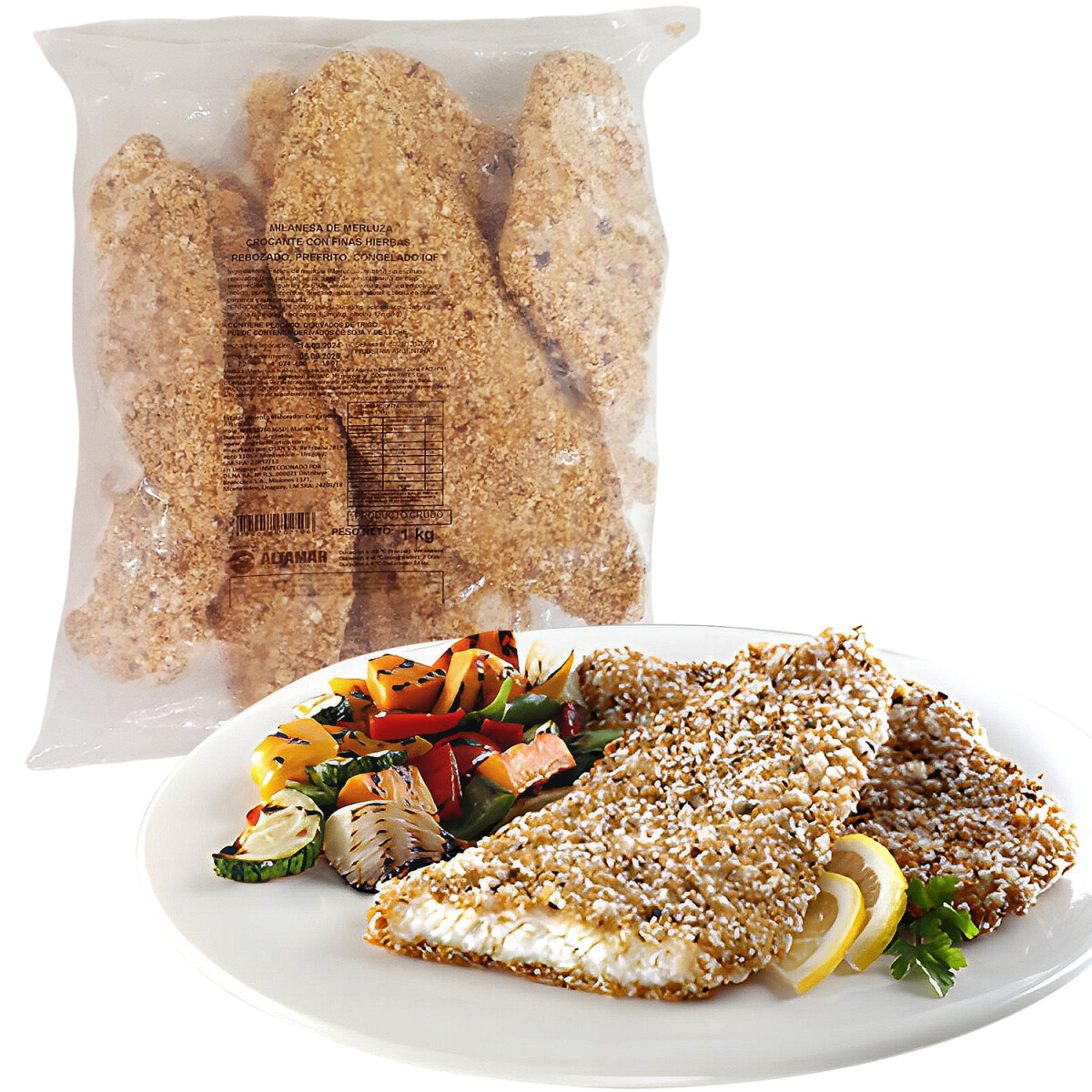 Milanesas De Merluza Crocante Con Finas Hierbas 1kg Altamar 