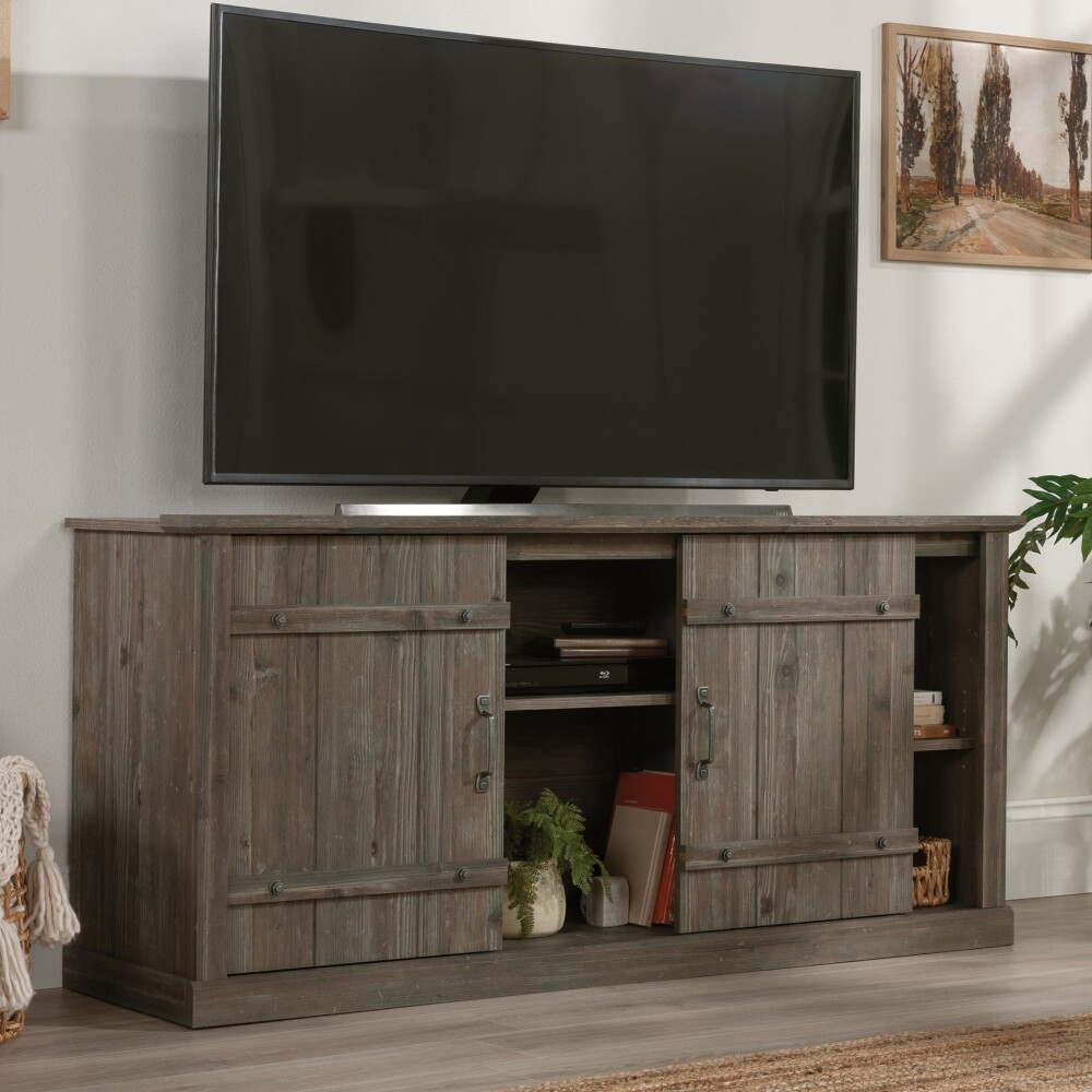 Rack para TV 70" Puertas corredizas - Sauder - Credenza Marrón Oscuro