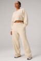 Polera Heavy Terry Cropped Pullover Mujer Almond Milk