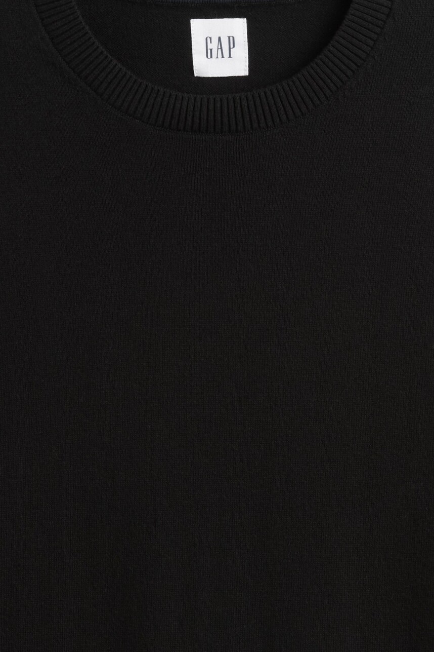 Buzo Algodón Cuello Redondo Hombre True Black