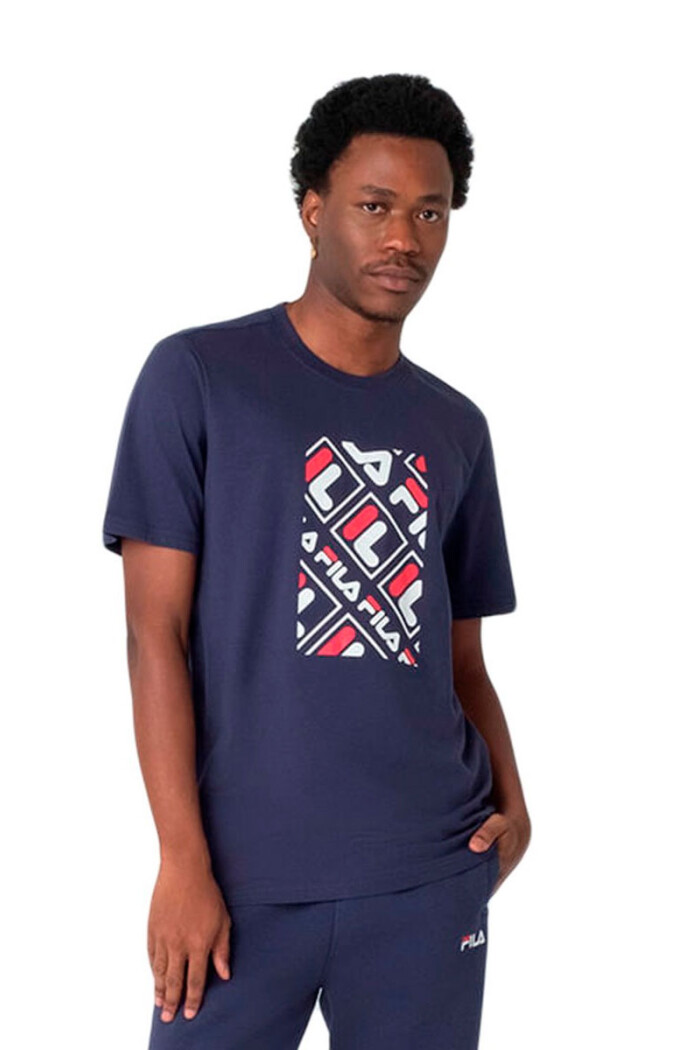 REMERA HOMBRE FILA OUTLINE LOGOS Azul-marino