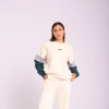 Pantalon Dama Alg.C/Felpa Ancho Canva XS-XL Crudo