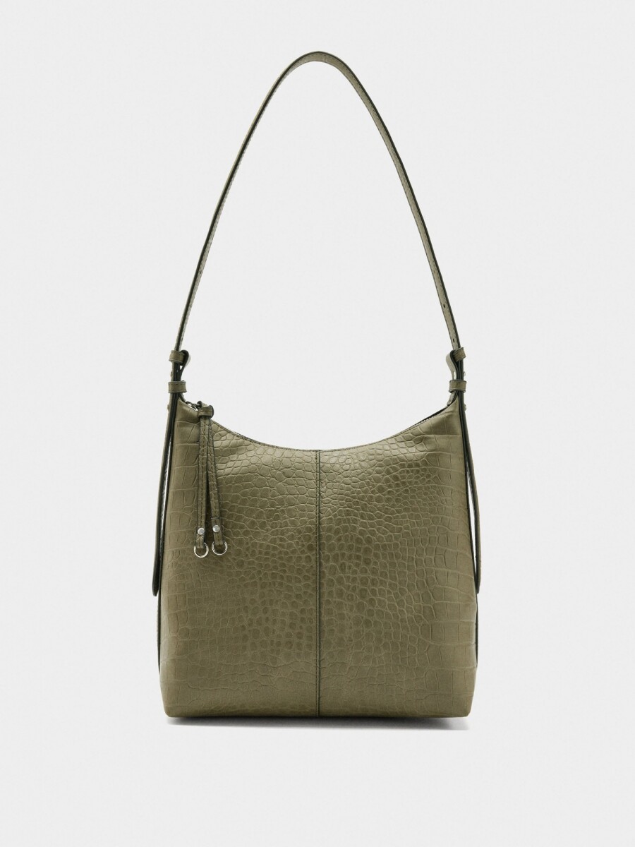 Bolso De Hombro Con Grabado Animal caqui