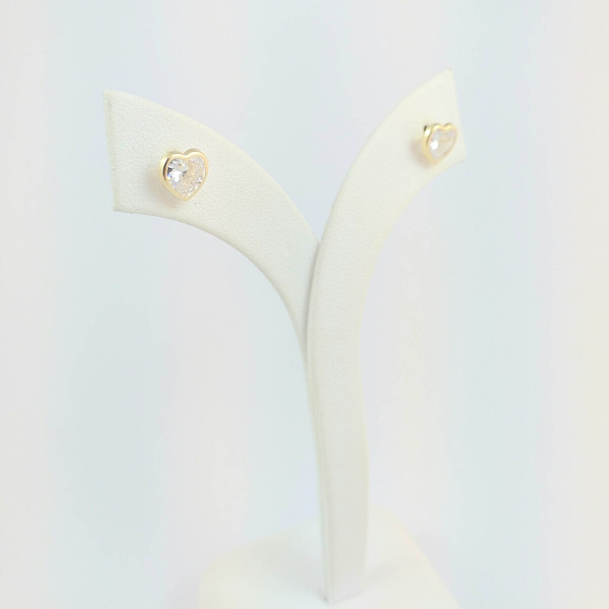 Caravanas de oro 10 Ktes, con circonia. 