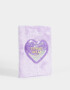 Anotadores Cuadernos y Memos Corazón Cuaderno A5 Peluche Y Glitter - Violeta Lila
