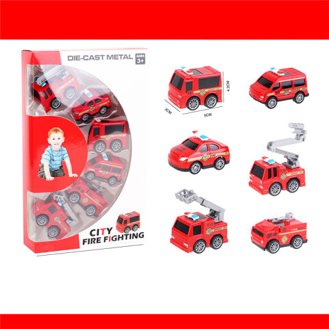 OUTLET Auto Bomberos 6 pcs Outlet Auto Bomberos 6 Pcs