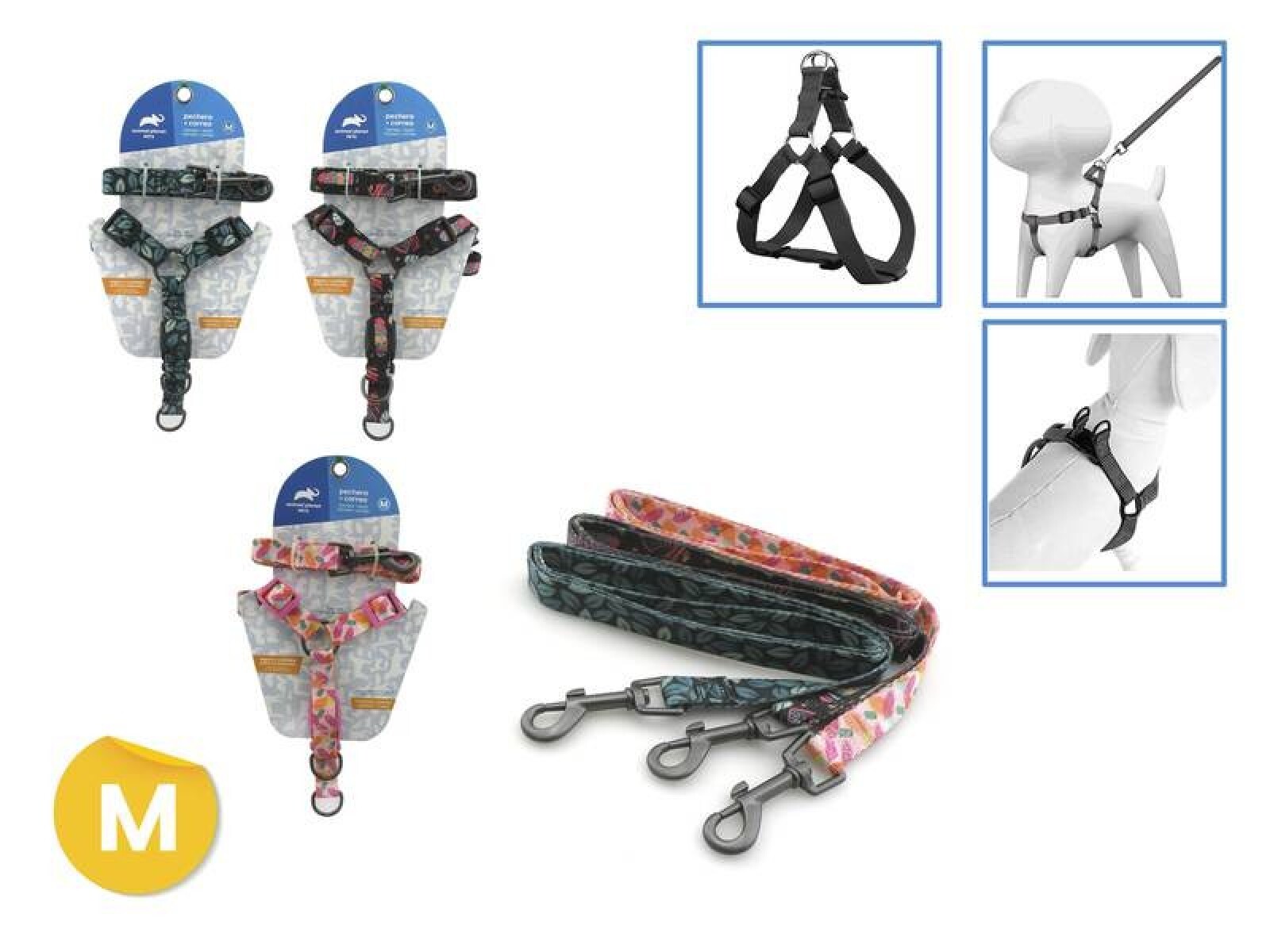 ARNÉS + CORREA PARA MASCOTAS DISEÑO 3 M DISEÑO 2 