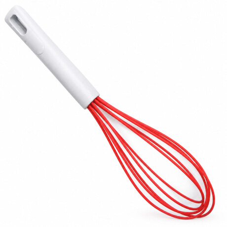 Batidor Mezclador Manual de Cocina Antiadherente en Silicona Rojo