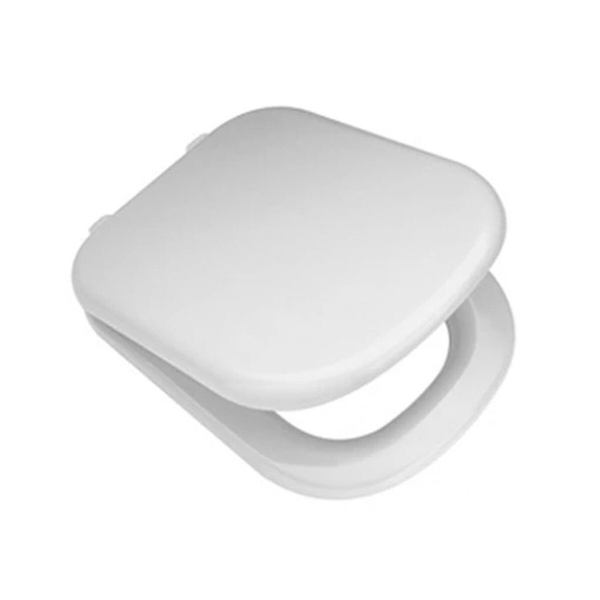 Tapa De Inodoro De Hdf Blanco Bari Ferrum Herrajes De Plastico 