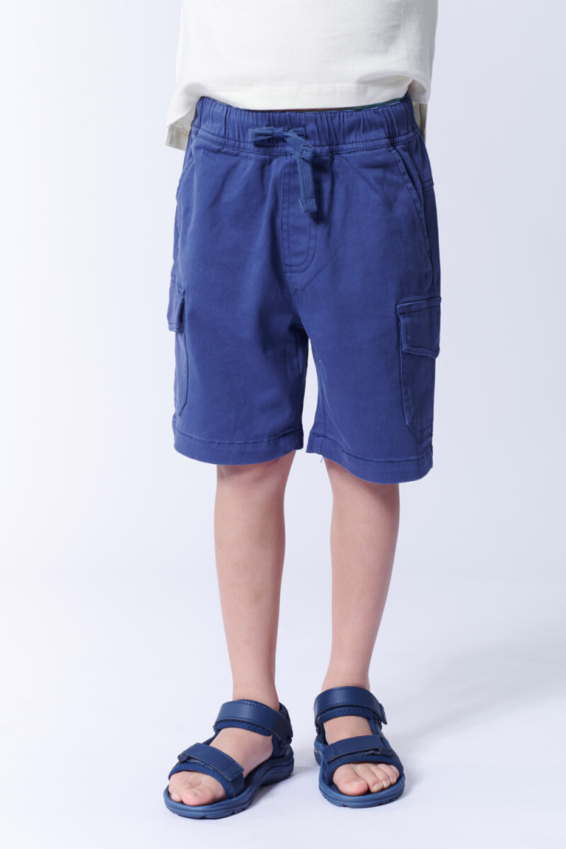 Bermuda cargo bolsillo Azul