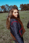 Macchiato Coat Short Azul / Chocolate