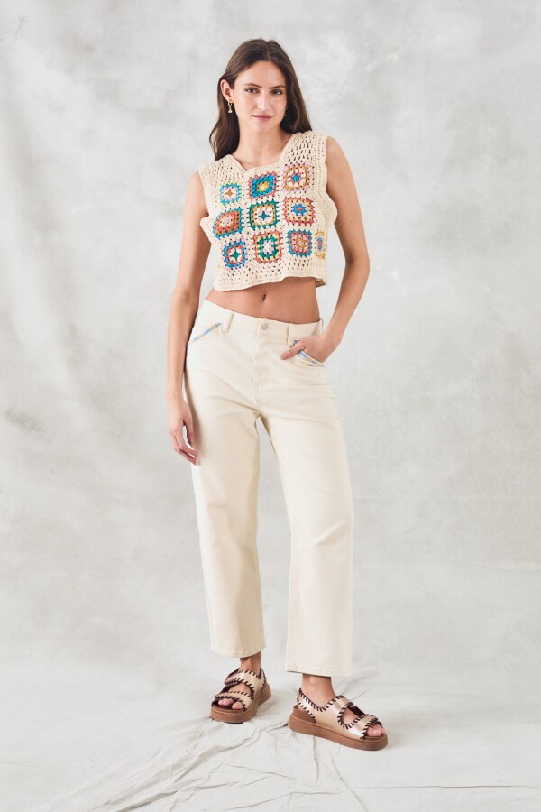 Top Crochet Nacar