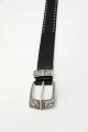 Cinturon western con doble hebilla negro
