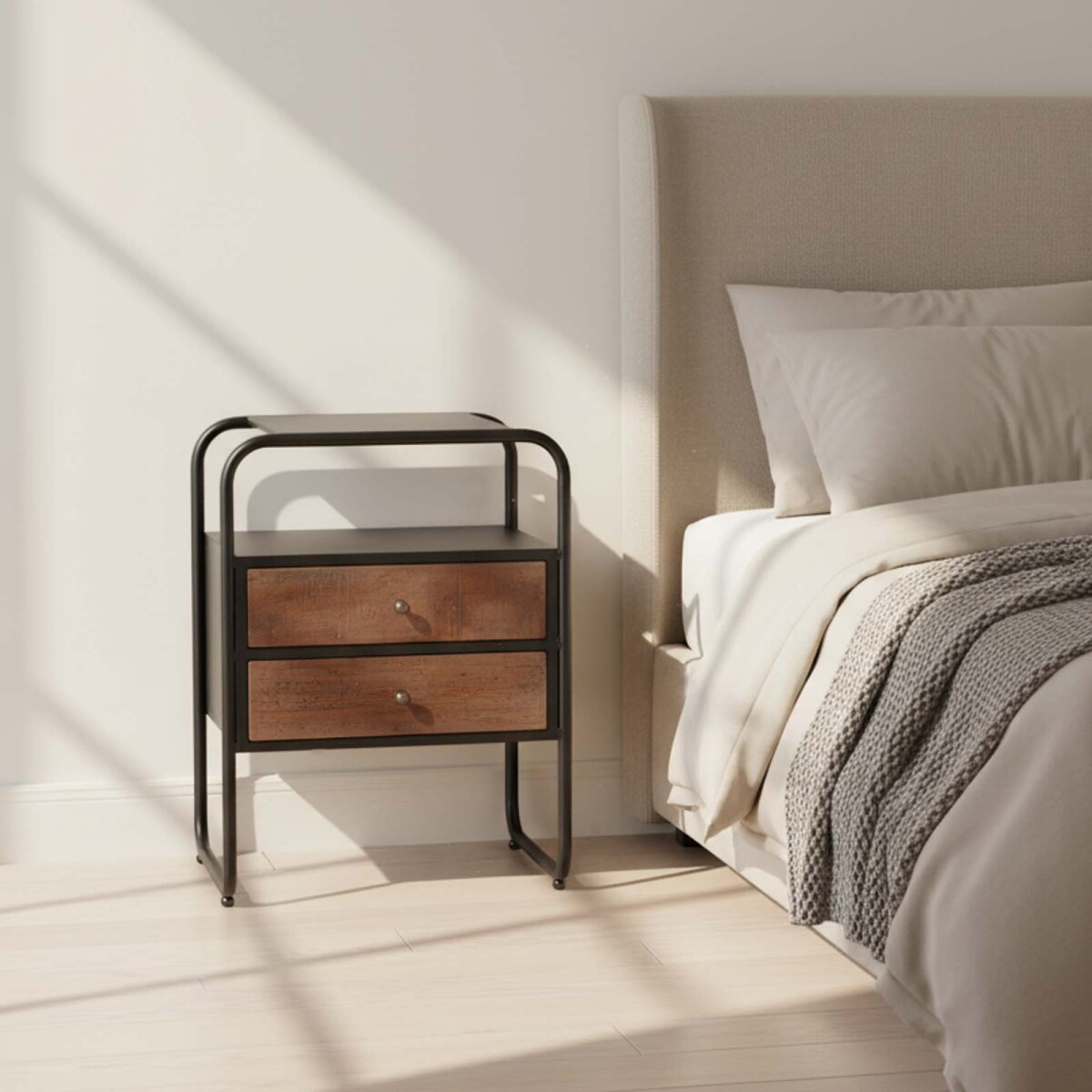 MESA DE LUZ - MADERA NEGRO ANIELI 