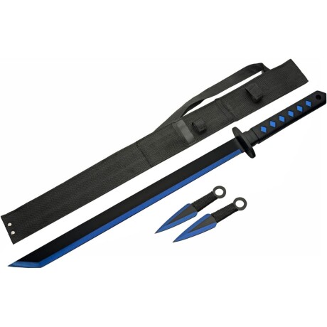 Juego de espada y cuchillos lanzadores Ninja - Azul Juego de espada y cuchillos lanzadores Ninja - Azul