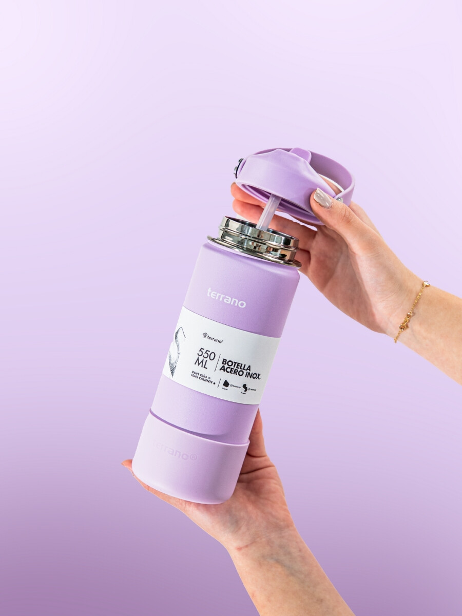 Botella Térmica con Pico 550mL. - Lila 