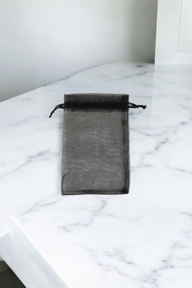 Bolsa organza 9x15 cm. - NEGRO 