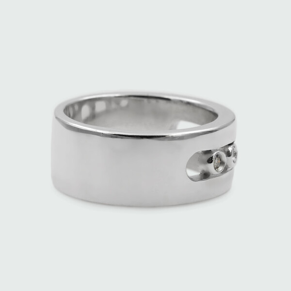 Anillo Jacinta grande de plata 925 y brillantes Anillo Jacinta grande de plata 925 y brillantes