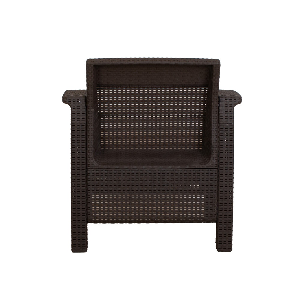 SET LIVING EXTERIOR POLIPROPILENO MARRON TURIM