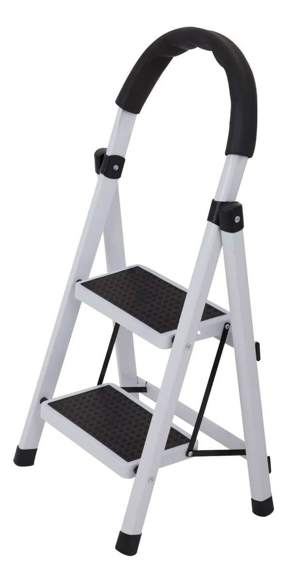 Escalera De Aluminio Tijera 2 Escalones Antideslizante - Negro 