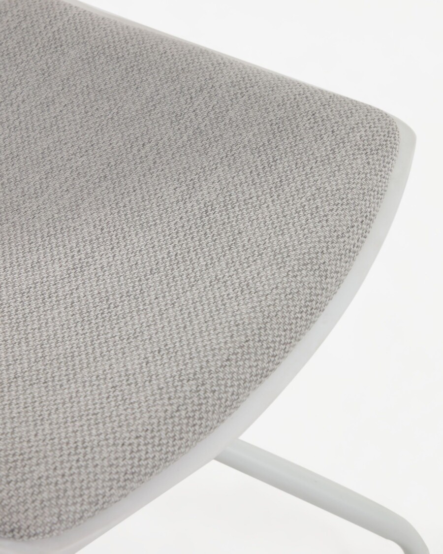 Silla de escritorio Ralfi blanco con asiento gris claro