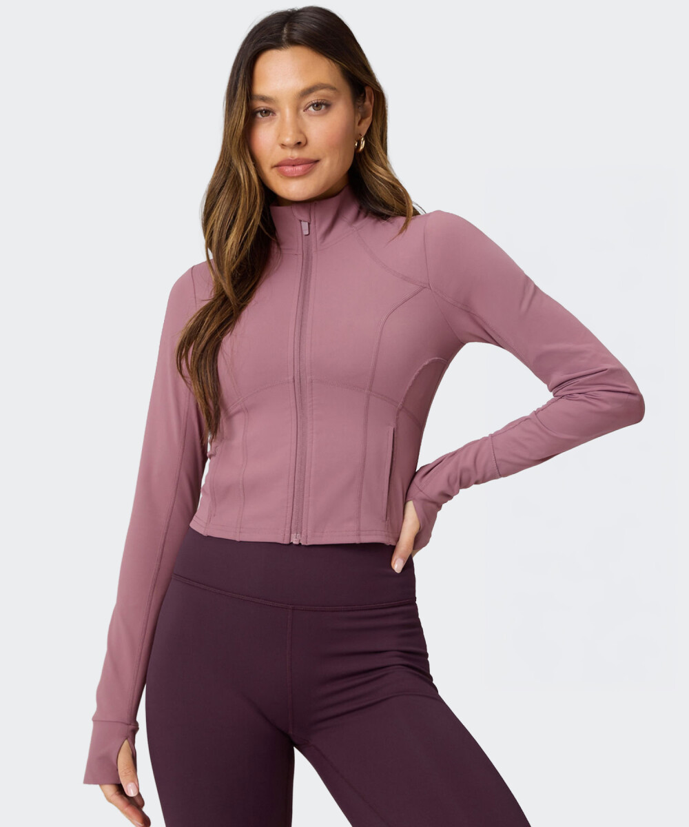 Campera Fabletics Perfect Storm Cropped - Rosado 