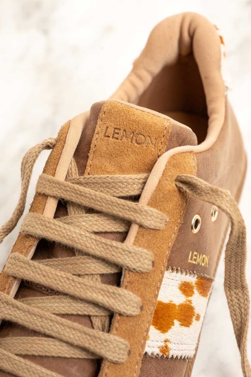 Zapatilla Gamuza Vaca Marron